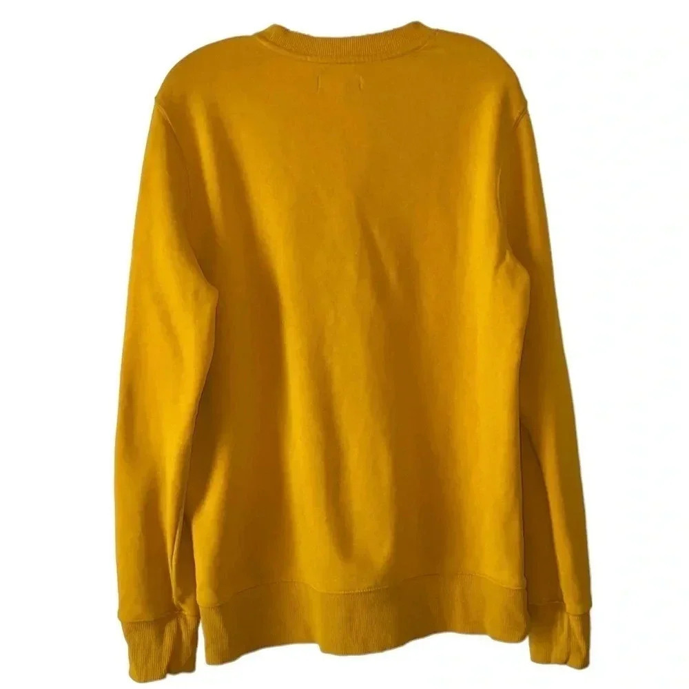 GOODFELLOW & CO* Women’s Yellow Fleece Beefy Crew-Neck Sweatshirt Size L - Picture 3 of 7